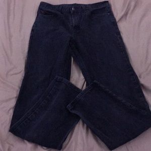 Black regular fit denim jeans